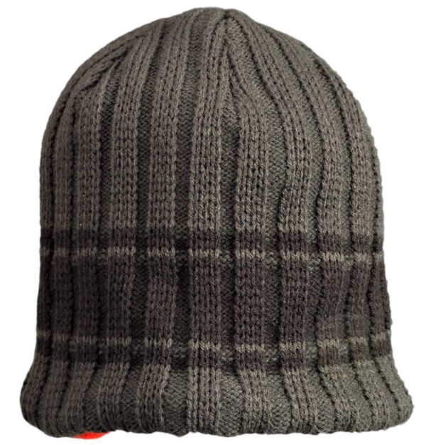 Bonnet Bob Polarfleece réversible vert orange – Image 2