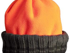 Bonnet Bob Polarfleece réversible vert orange