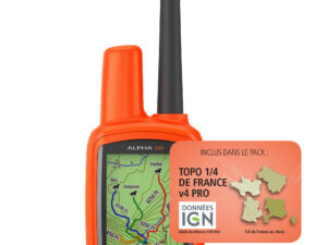 GPS portable orange avec carte topo France.