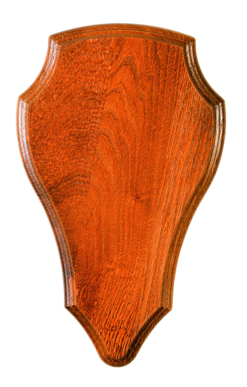 Ecusson Januel en chêne doré pour chevreuil de 300mm x 180mm - Vue principale