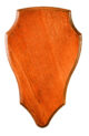 Ecusson Januel en chêne doré pour cerf de 420mm x 280mm - Vue principale