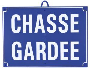 Chasse gardée dim 28 x 20 cm, Bleu