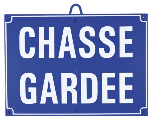 Chasse gardée dim 28 x 20 cm, Bleu