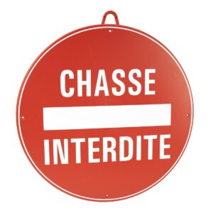 CHASSE INTERDITE DIAM. 28 CM, ROUGE