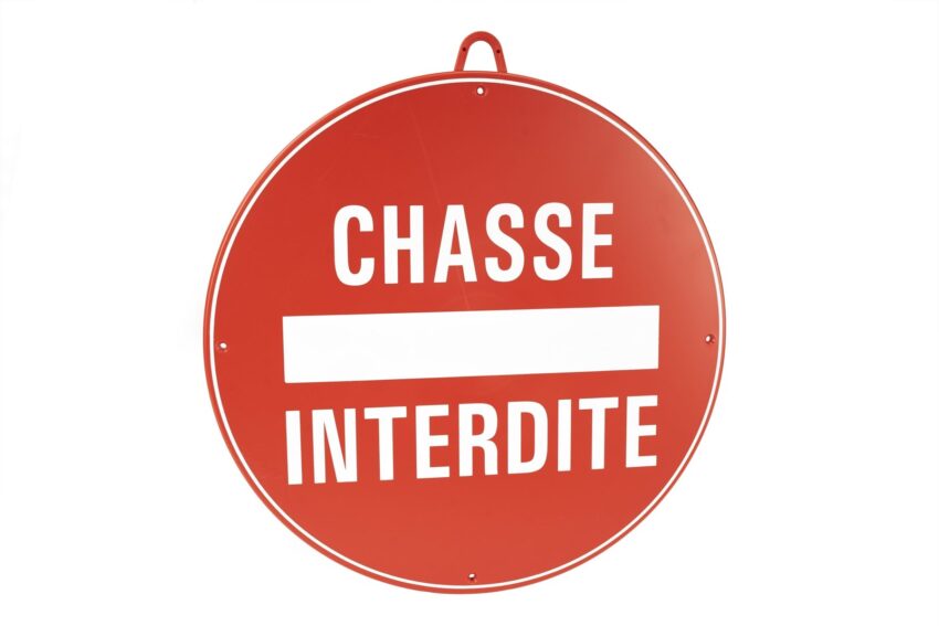 Chasse interdite diam. 28 cm, Rouge - Vue principale