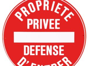 Propriété privée défense d'entrer diam. 28 cm, Rouge