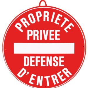 PROPRIT PRIVE DFENSE D'ENTRER DIAM. 28 CM, ROUGE