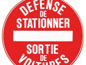 Défense de stationner diam 28 cm Rouge