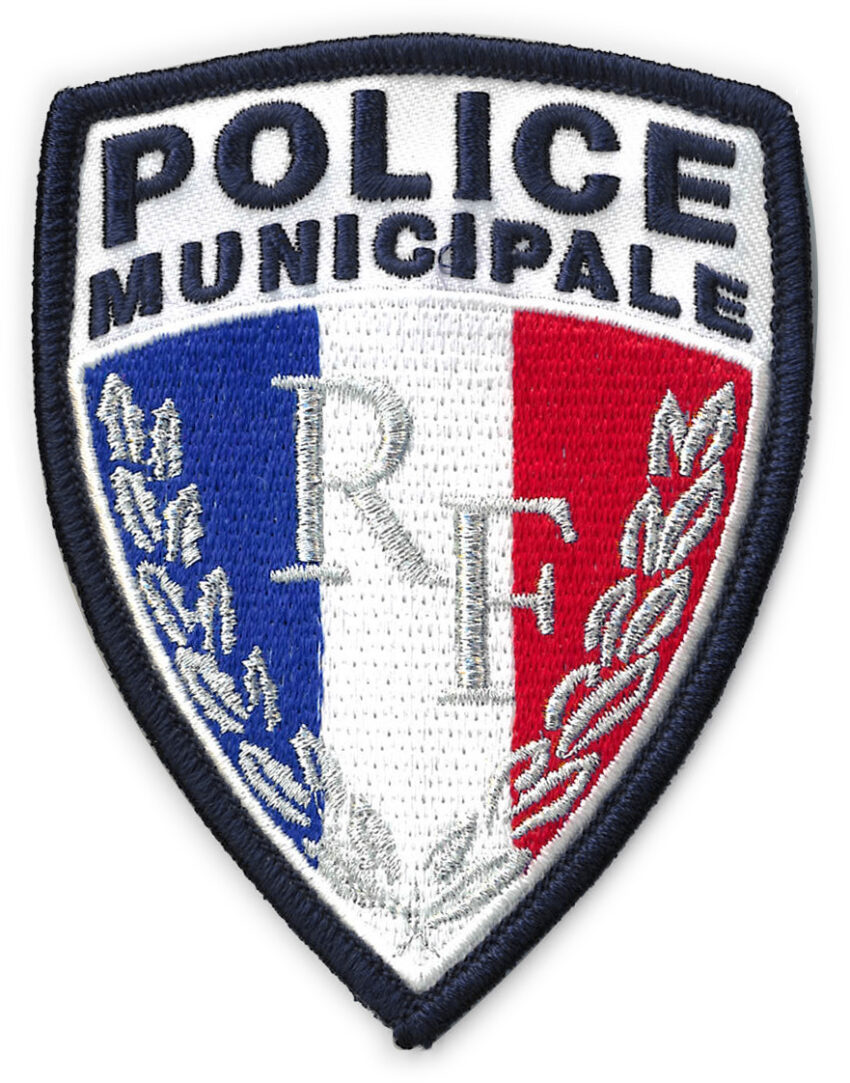 Ecusson brode sur velcro RF Police Municipale GM - Vue principale