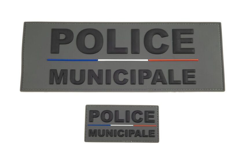 Flap PVC 3D Police Municipale – dos et devant - Vue principale
