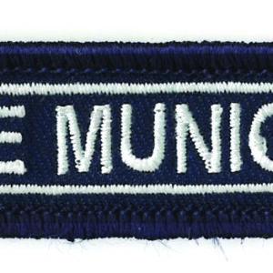 Barrette Police Municipale brodes sur velcro