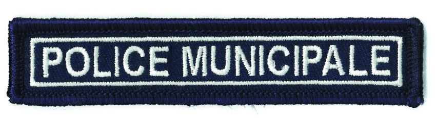 Barrette Police Municipale brodes sur velcro - Vue principale