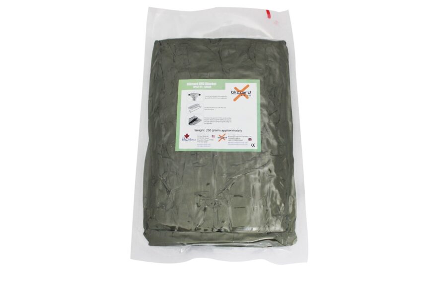 Couverture de survie 2 couches ems Blizzard – Verte – emballage plat - Vue principale