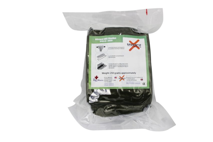 Couverture de survie 2 couches ems Blizzard – Verte - Vue principale