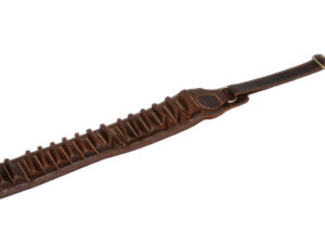 Cartouchère en croute de cuir grasse Januel - finition vieillie - calibre 28