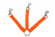 Tripleur en Sangle 25X2,5 cm Januel – Orange - Vue principale
