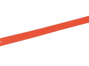 Collier Orange fluo biothane long 45 cm larg 18 mm