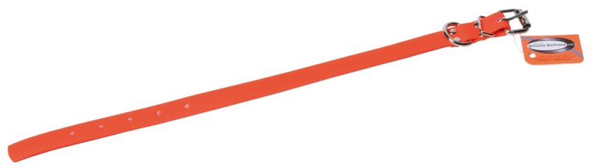 Collier Orange fluo biothane long 45 cm larg 18 mm - Vue principale