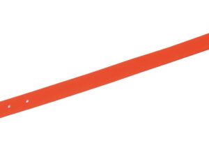 Collier Orange fluo biothane long 55 cm larg 25 mm
