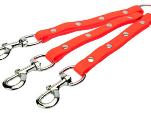 Tripleur Januel en biothane de 25cm x 1.6 cm - Orange