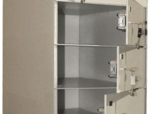 Armoire forte de sécurité - 10 casiers - avec clé passe-partout