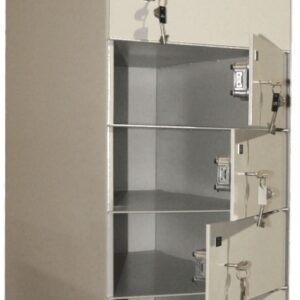 Armoire forte de sécurité - 10 casiers - avec clé passe-partout