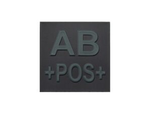 Grade velcro 5x5 basse visibilité - groupe sanguin AB+