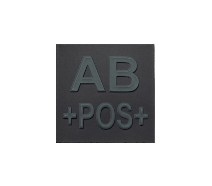 Grade velcro 5×5 basse visibilité – groupe sanguin AB+ - Vue principale