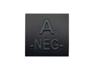 Grade velcro 5x5 basse visibilité - groupe sanguin A-