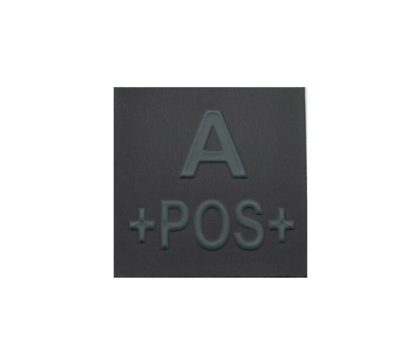 Grade velcro 5×5 basse visibilité – groupe sanguin A+ - Vue principale