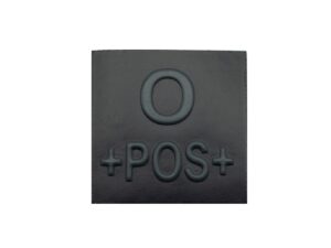 Grade velcro 5x5 basse visibilité - groupe sanguin O+