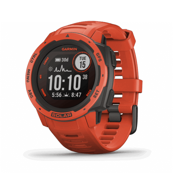 Montre gps multi-fonction Garmin instinct solar - Rouge