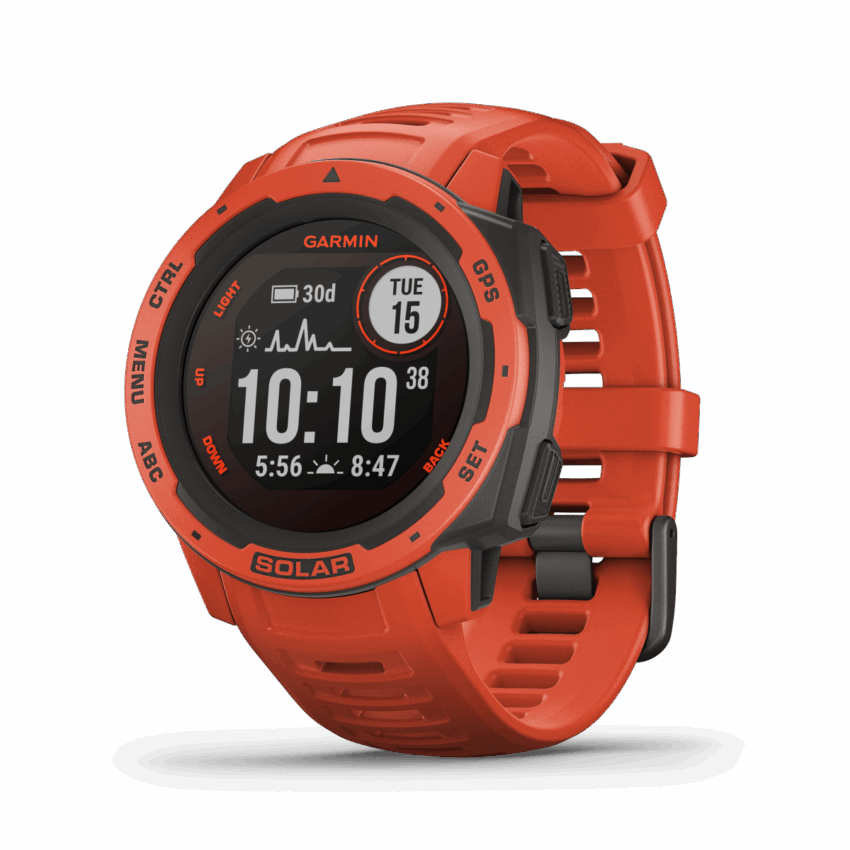 Montre gps multi-fonction Garmin instinct solar – Rouge - Vue principale