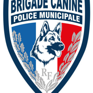 Ecusson plastifie relief brigade canine sur velcro