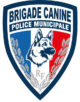 Ecusson plastifie relief brigade canine sur velcro - Vue principale