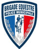 Ecusson plastifie relief brigade equestre sur velcro - Vue principale
