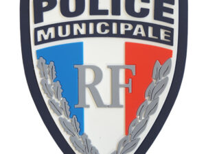 Écusson gomme 3D sur velcro - Police Municipale RF