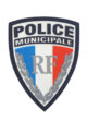 Écusson gomme 3D sur velcro – Police Municipale RF - Vue principale