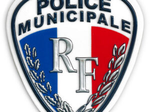 Ecusson plastifie relief Police Municipale RF MD