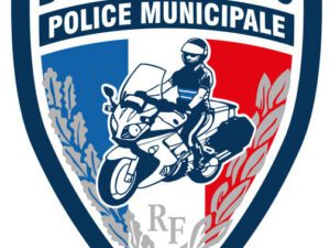 Ecusson plastifie relief brigade moto sur velcro