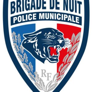 Ecusson plastifie relief brigade nuit sur velcro