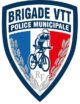 Ecusson plastifie relief brigade VTT sur velcro - Vue principale
