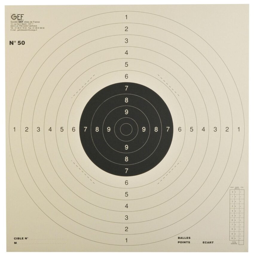 Cibles 53 x 53 les 100 - Vue principale