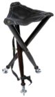 Trépied Januel en bois – dessus cuir et pic métallique amovible – 65 cm - Vue principale
