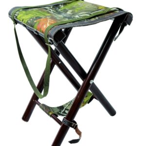 Siège de 55 cm en bois avec assise tissu Camo