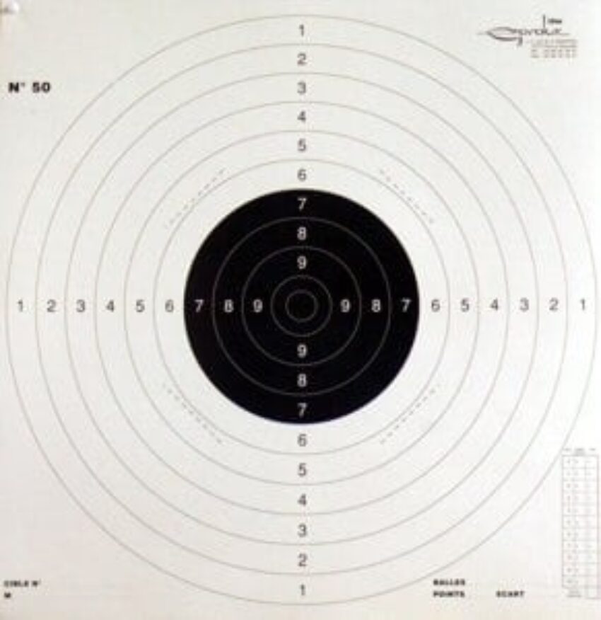 Cible gravolux c0010 – Pistolet 25/50 metres (n°50) format 53x52cm – carton – par 100 - Vue principale