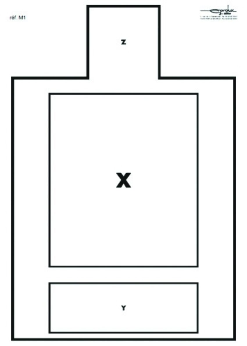 Cible gravolux M1 g0520 – 50×70 cm – carton – par 100 - Vue principale