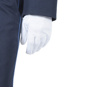 Gants nylon blanc de cérémonie