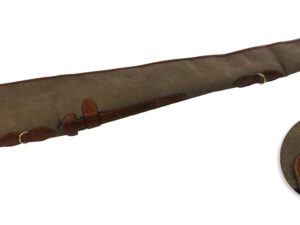 Etui Fusil toile Marron intérieur imitation mouton ouVerture sur tout