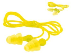 Bouchons d'oreilless réutiliSables 3M™ e-a-r™ triflange avec cordelette vinyle